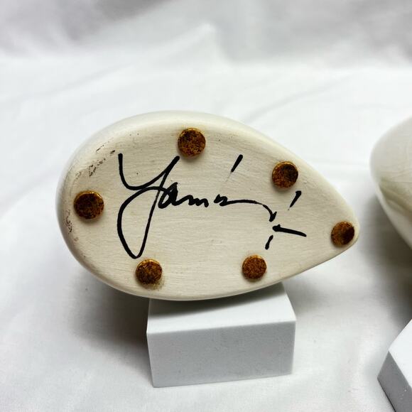 Michael Lambert Studio Dancing & Struttin Creamer & Sugar Set Signed Tan - Picture 11 of 15